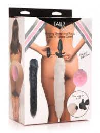TAILZ SNAP-ON VIBRATING SILICONE ANAL PLUG & 3 TAILS W/REMOTE CONTROL