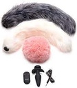 TAILZ SNAP-ON VIBRATING SILICONE ANAL PLUG & 3 TAILS W/REMOTE CONTROL
