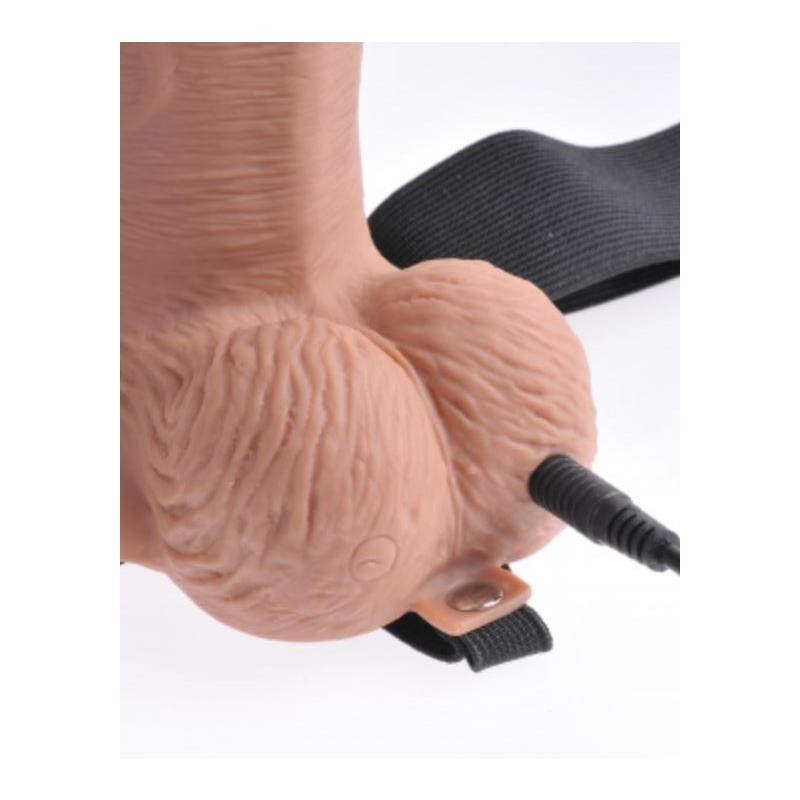 FFS 10" Hollow Rechargeable Strap-On with Remote