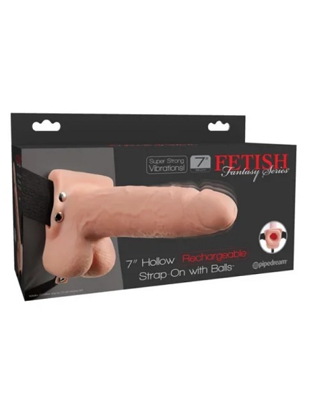 FFS 7" Hollow Rechargeable Strap-On