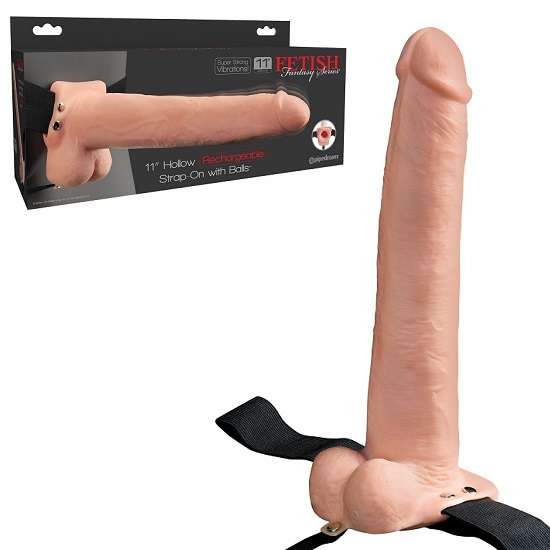 FFS 11 Hollow Rechargeable Strap-On with Balls