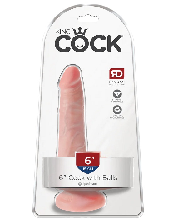 KING COCK 6" Cock with Balls