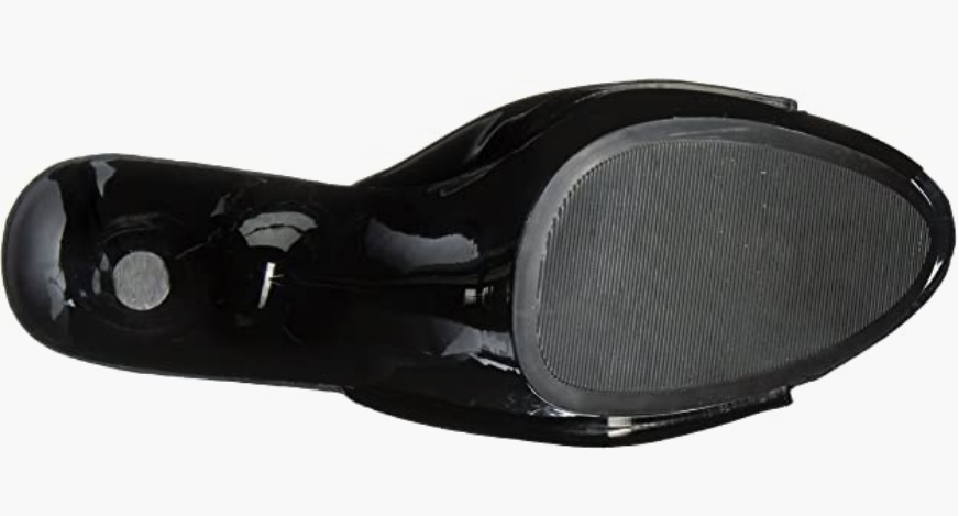 Zapatillas de plataforma con cubierta de Charol Negro
