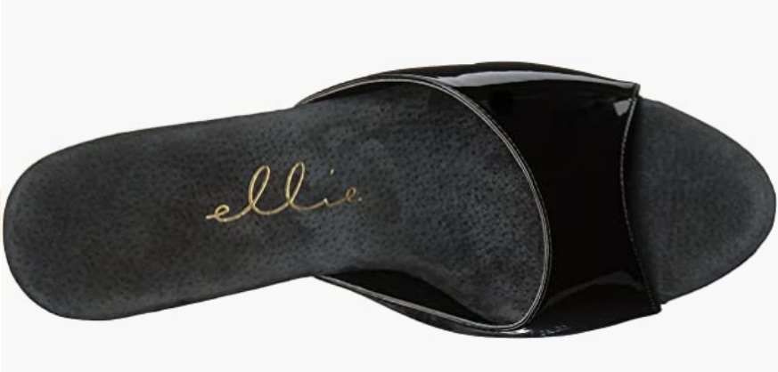 Zapatillas de plataforma con cubierta de Charol Negro