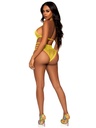 LEG AVENUE Lace Cut Out Strappy Bodysuit