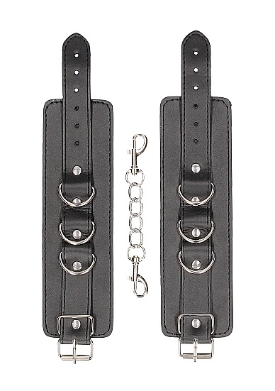 Ouch! Bonded Leather Hand or Ankle Cuffs with Adjustables Straps