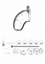 MAN CAGE Model 15 Chastity 3.5" Cage with Silicon