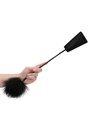 Ouch! Crop With Feather Black