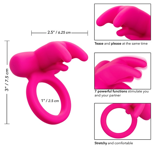CALEXOTICS SILICONE RECHARGEABLE TRIPLE CLIT FLICKER
