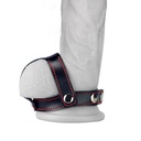 BONDAGE FETISH LEATHER COCKRING WITH BALL DIVIDER