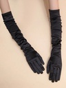 Guantes Largos de Saten - Negro