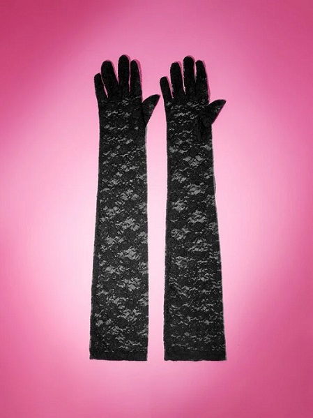 Guantes Largos con encaje - Negro