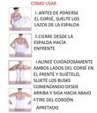 Corsé Negro con ojal con cordón jacquard ribete fruncido con tanga