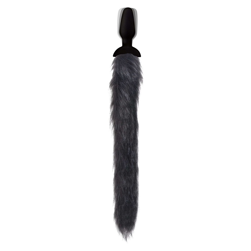 TAILZ GREY FOX TAIL ANAL PLUG VIBRATING