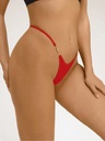 Tanga Roja lisa con diseño de cadenas laterales