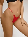 Tanga Roja lisa con diseño de cadenas laterales