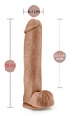 AU NATUREL BIG JOHN - 11" DILDO - Marrón