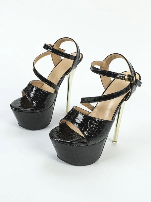 Zapatillas de segunda plataforma con tacón y tira transparente (copia)