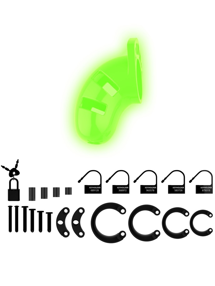 Ouch! SILICONE COCK CAGE - Glow in the Dark