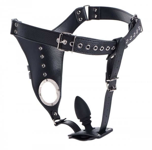 STRICT Male Chastity Harness With Silicone Anal Plug