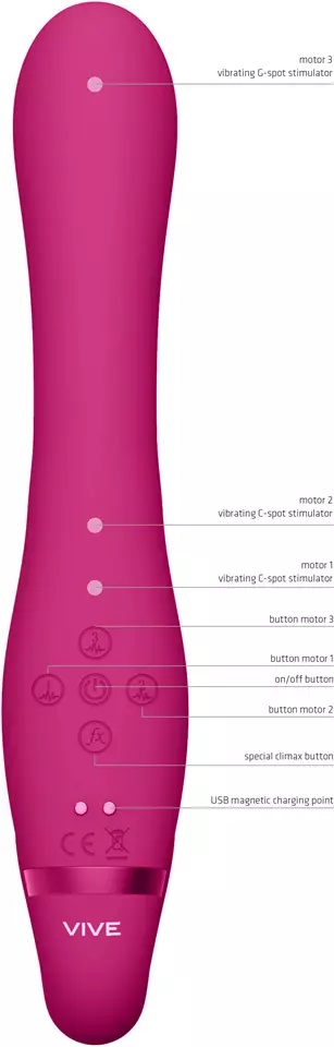 VIVE Suki - Vibrating Strapless Strap on Rabbit