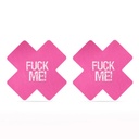 FUCK ME Cross Pattern Nipple Pasties