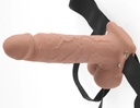 FFS 7" Hollow Rechargeable Strap-On with Remote