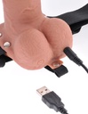 FFS 7" Hollow Rechargeable Strap-On with Remote