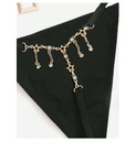 Tanga Cadena Estrella - Negro - Mediano