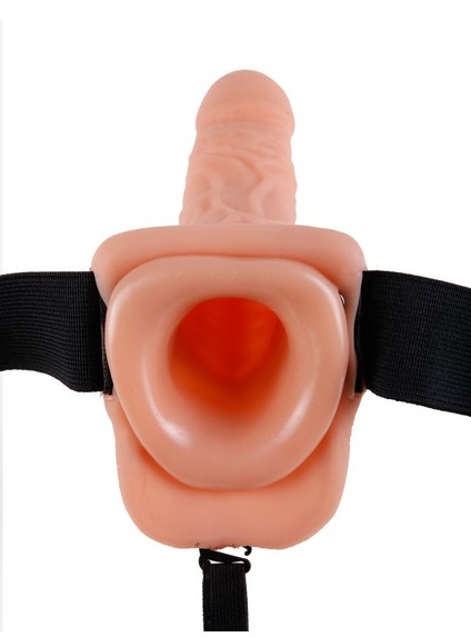FETISH Fantasy Series 7" Vibrating Hollow Strap-On with Balls