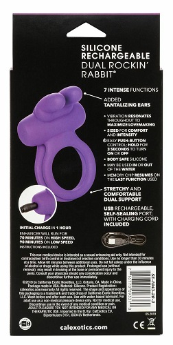 CALEXOTICS SILICONE RECHARGEABLE DUAL ROCKIN´ RABBIT