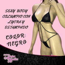 Columpio Body de lycra brillosa negra