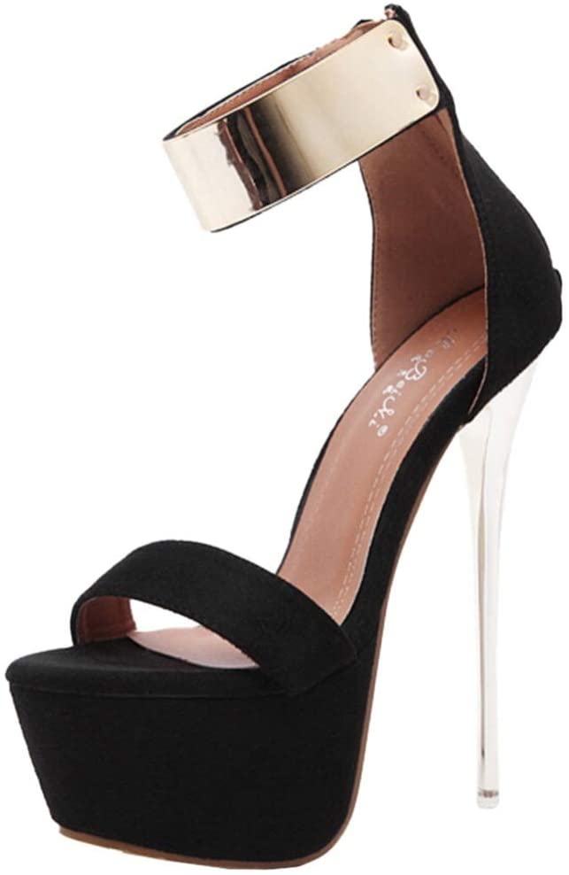 Zapatilla Sky High Stiletto Heel Pumps Negro