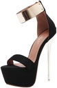Zapatilla Sky High Stiletto Heel Pumps Negro