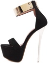 Zapatilla Sky High Stiletto Heel Pumps Negro