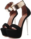 Zapatilla Sky High Stiletto Heel Pumps Negro