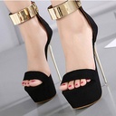 Zapatilla Sky High Stiletto Heel Pumps Negro