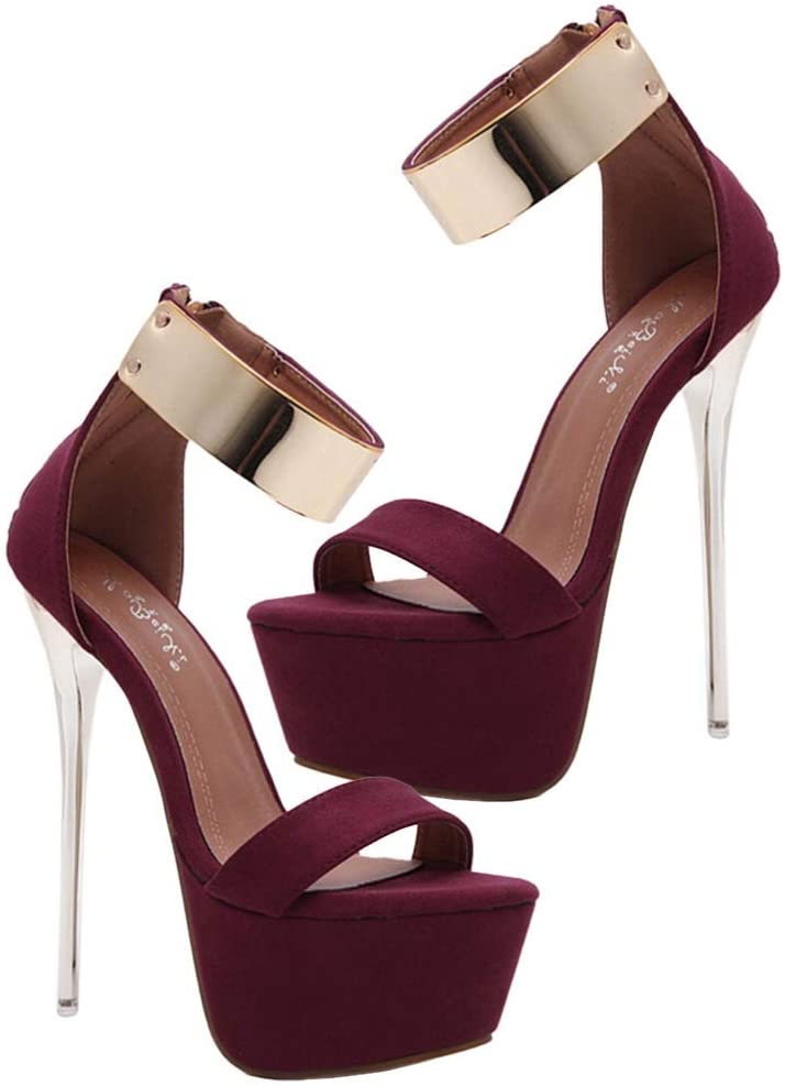 Zapatilla Sky High Stiletto Heel Pumps Vino