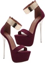 Zapatilla Sky High Stiletto Heel Pumps Vino