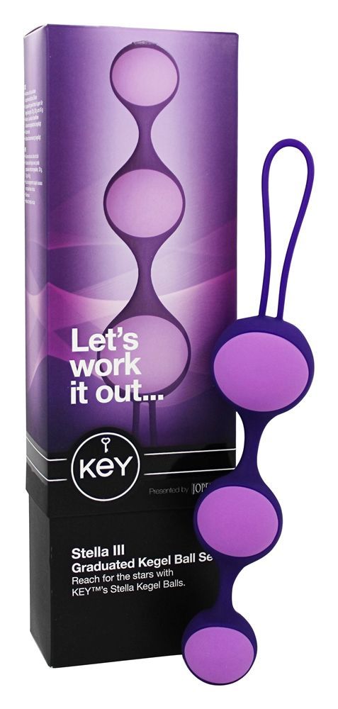 KeY STELLA III Graduated Kegel Ball Set Morado