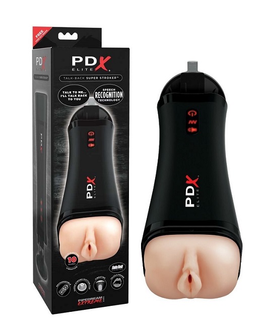 PDX ELITE TALK-BACK SUPER STROKER