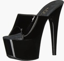 Zapatillas de plataforma con cubierta de Charol Negro