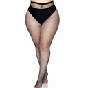 LEG AVENUE Nylon Fishnet Tights - Queen Size