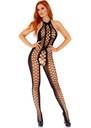 LEG AVENUE Net Panel Backless Halter Bodystocking