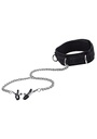 Ouch! Velcro Collar with Nipple Clamps