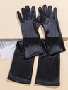 Guantes Largos de Saten - Negro