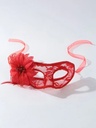 Antifaz Flor Rojo Poliester