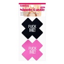 FUCK ME Cross Pattern Nipple Pasties