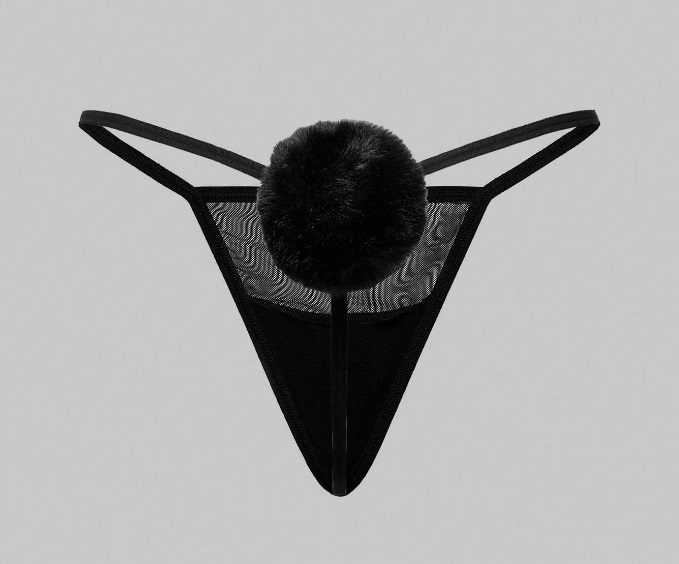 Tanga Femenina con Pompón de Conejita