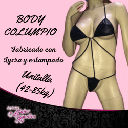 Columpio Body de lycra brillosa negra